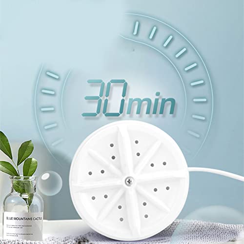 Portable Washing Machine Ultrasonic Turbine Laundry Washer Machine Bubble Rotation Washer Machine for Apartments Dorm Rv Camping