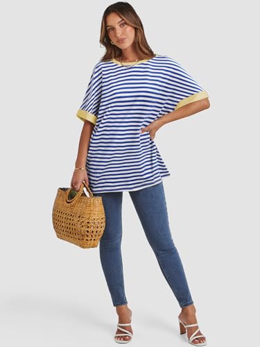 Image of ATHMILE Womens Oversized T Shirts Summer Tops Spring Casual Loose Fit Workout Short Sleeve 2026 Beach Vacation