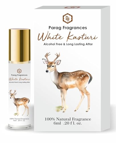 Image of Parag Fragrances Alcohol Free & Long Lasting Attar Perfume Roll-On 6ml (White Kasturi)