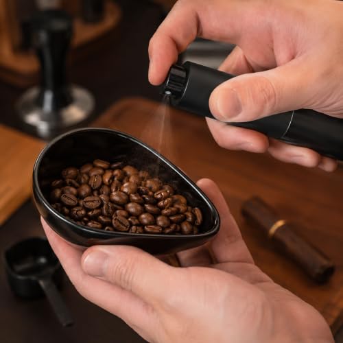 Image of Street27 Premium 4-in-1 Espresso Accessories Kit | WDT Coffee Needle Stirrer, 6 Stainless Steel Needles, Wooden Handle & Stand, Ceramic Dosing Tray, Coffee Scoop & Static Reducing Spray (Dark Edition)