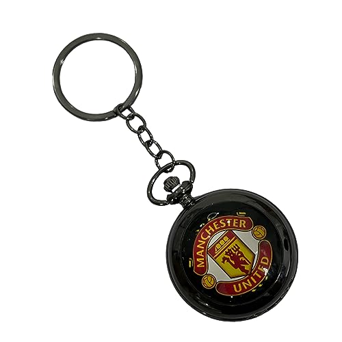 Image of AUGEN Premium Pocket Watch Metal Keychain Man-United Retro Vintage for Gifting With Key Ring Anti-Rust (Pack Of 1)