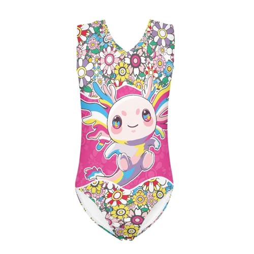 Image of Mumeson Girls One Piece Swimsuits Lightweight V-Neck Swimwear Bathing Suits for Little Girls 3-14 Years
