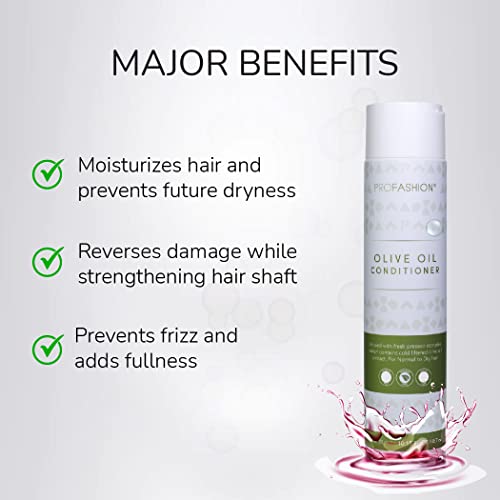 Profashion Olive Oil Conditioner | For Dry, Dull, And Damaged Hair | Clarifies, Moisturizes & Strengthens Hair | Vegan, Paraben-Free, Sulfate-Free And Cruelty-Free #TOP5