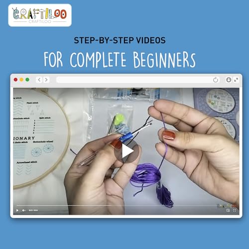 Image of CRAFTILOO Embroidery Kit for Beginners Cross Stitch Kits for Beginners Needlepoint Kits for Adults Embroidery Kits for Adults Cross Stitch kit Practice