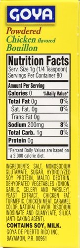 Goya Foods Powdered Chicken Flavored Bouillion, 2.82 Ounce (Pack of 24)