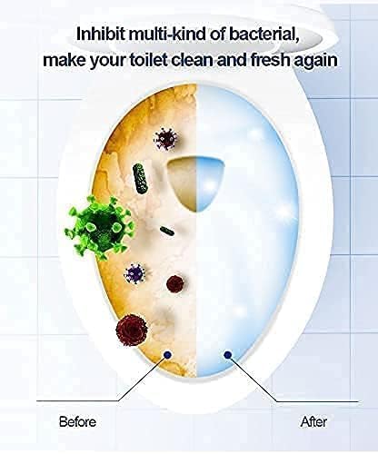 Falshruti Toilet cleaner tablet/Automatic Toilet Bowl Cleaner Tablets Stain Remover Bathroom Flush Tank Blue Tab Tablet 4