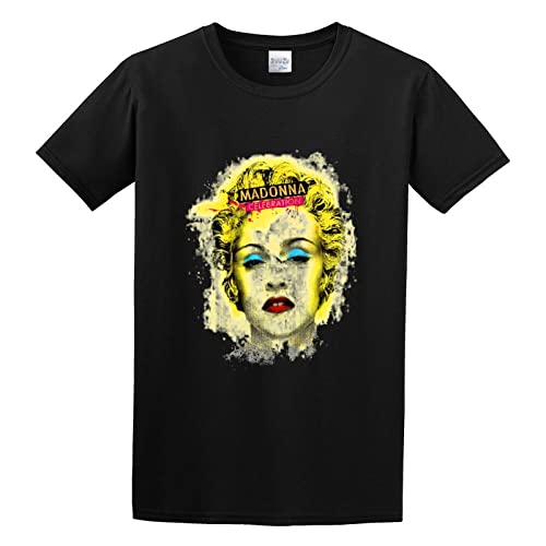 Madonna Celebration - Camiseta informal para hombre, 100 % algodón, Negro, 3XL