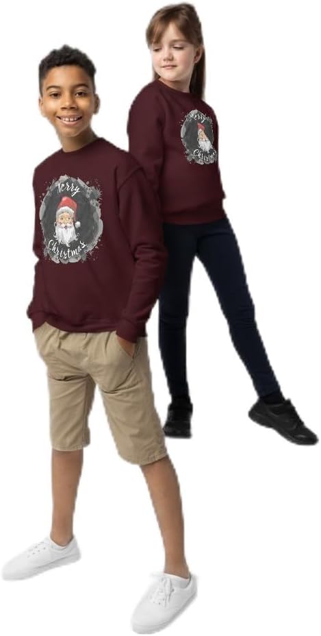 Youth crewneck sweatshirt Santa Claus in Gothic style, Merry Christmas! Holidays
