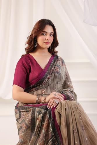 Image of TAMAIRA FASHION Mulmul Pure Cotton Saree For Woman |Office Wear Daily Wear Sarees For Women Without Blouse Piece(Available in 10 Colours)