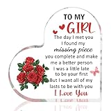 Gf Gifts I Love You Gifts for Her Acrylic Sign Birthday Gift for Girlfriend Romantic Gift for Gf Wife Fiancee Soulmate Christmas Valentines Long Distance Relationship Presents