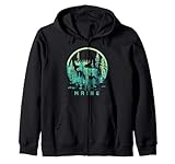 Photo Gallery maine alce pine tree state souvenir pride nature lover felpa con cappuccio Photo Gallery maine alce pine tree state souvenir pride nature lover felpa con cappuccio