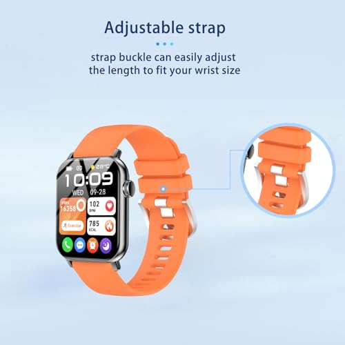Correa de silicona para reloj iBesi TG09 naranja miniatura 6