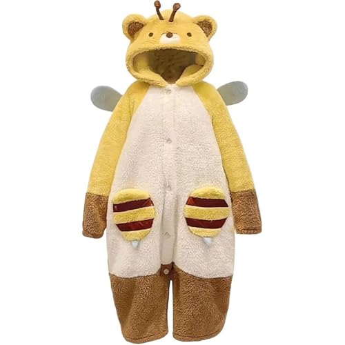 Disfraz De Abeja De Peluche, Ropa De Dormir Cálida, Pijama De Animal, Disfraz De Halloween, Navidad, Pijama, Mono, Traje De Cosplay