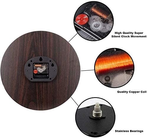 Miniatura 4 de Reloj de pared rústico de 12 pulgadas, reloj de pared de madera retro, reloj decorativo Slient sin tictac, para sala de estar, decoración de granja,