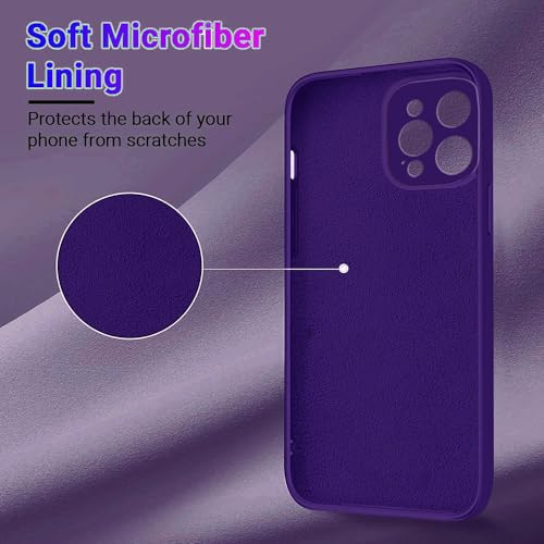 Image of amazon basics Mobile Cover for Apple iPhone 15 Pro Max | Full Camera Protection | Premium Liquid Silicon Case | Flexible Bumper Case for Apple iPhone 15 Pro Max (Dark Purple)