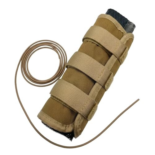 PLLOVOR Suppressor Cover Heat Resistant, 1000D Oxford Fabric with Triple Layer Construction, High Temperature Protection up to 1200°F (Coyote Yellow, 6 inch)