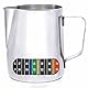 Milchaufschäumer für Kaffee, Edelstahl Milchkännchen (600 ml mit integriertem Thermomete)