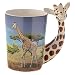 Produktbild Puckator Giraffe mit Savanne geformter Henkel Tasse aus Dolomit-Keramik