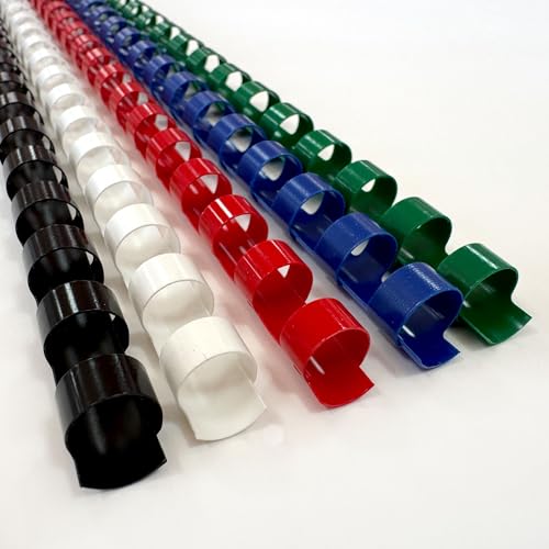 DHP - Plastikbinderücken, 20 mm, A4, Minipack, einfarbig, 20 Stück, dunkelblau, Standardgröße, 21 Ringe