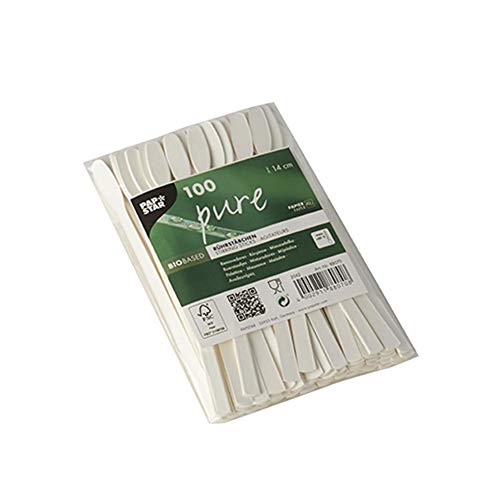 PAPSTAR 3000 varillas agitadoras de papel 'Pure' 14 cm, color blanco
