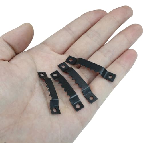 Image of Bonsicoky 50 Pack Sawtooth Picture Hangers - Picture Hanging Hooks for Hanging Photo Frames, Artwork, Paintings, Canvas - Black