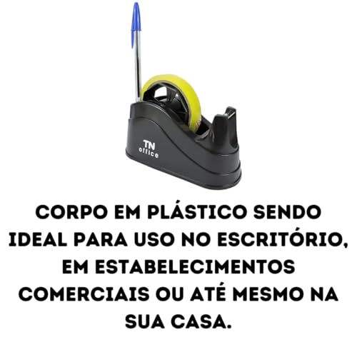 TN Office - SUPORTE PARA FITA ADESIVA GRANDE NA COR PRETA - TN 530