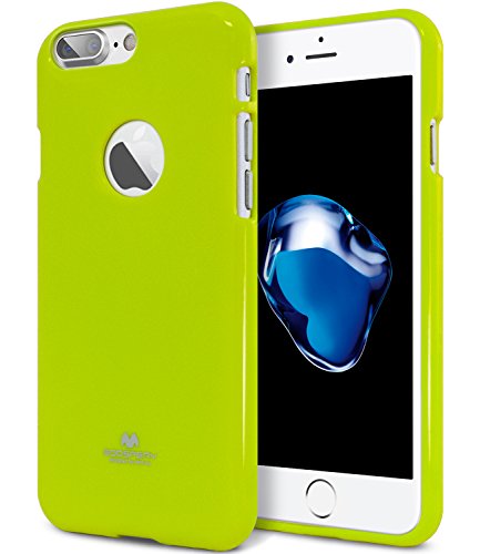 GOOSPERY Pearl Jelly for Apple iPhone 7 Plus Case (2016) Slim Thin Rubber Case (Lime)
