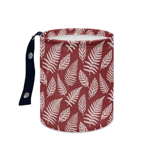 Image of Hanging Car Garbage Bag Tropical Leaf Printed for Car Front Seat, Back Seat, Floor, Garbage Bin Decoration Portable Car Rubbish Bin