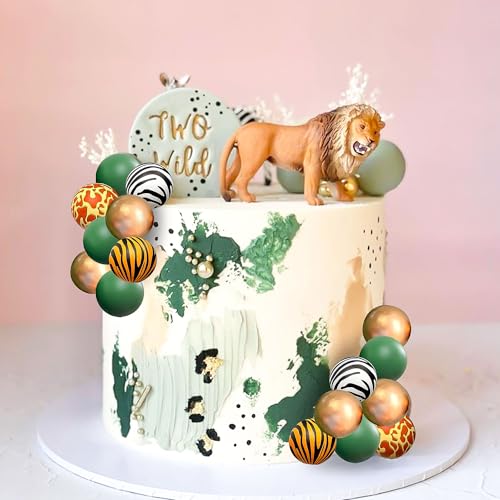 Decoración para tartas de animales de safari con bolas de leopardo 4