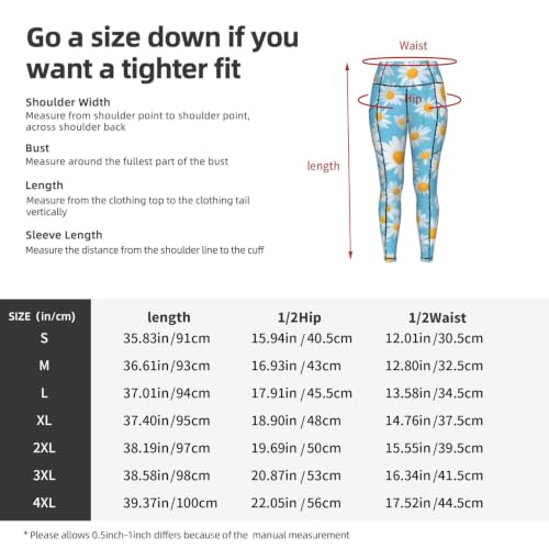 Leggings de margaritas cintura alta cómodos para evitar rozaduras 5