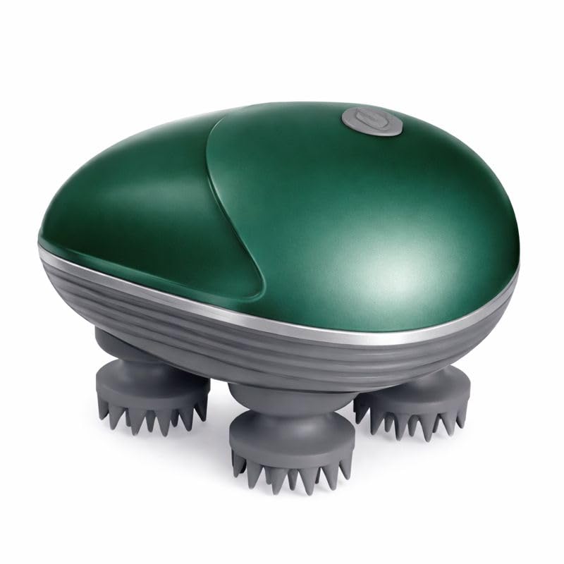 Image of CalmFlex Electric Scalp Massager, 96 Silicone Kneading Points with Detachable Heads, Rechargeable Cordless Head and Body Massager