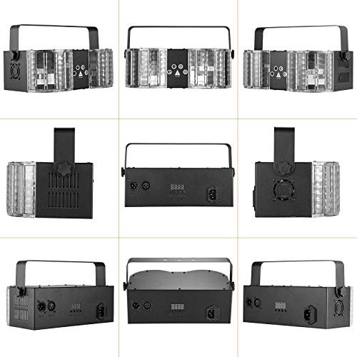 Dj Lights For Parties, Bsyun Rgb Led Butterfly Disco Dj Lights With Sound Activated Strobe Effect Compatiable With Dmx 512 Controller & Remote For Indoor Parties #TOP4