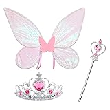 【Perfektes Partykleidungszubehör】Dieser Fairy wings ist perfekt als Kostüm für eine Party oder ein Cosplay, für eine Tanzshow oder Schulaufführung oder als Blumenmädchen-Accessoire für eine Hochzeit. Diese lebhaften und farbenfrohen Schmetterlingsflügel sind weich, bequem und schön, perfekt für Kostümpartys, Weihnachten, Halloween, Hochzeiten, Blumenmädchen-Accessoires und Geburtstage.