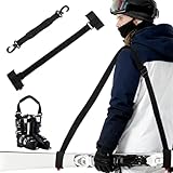 WVD 2 Pcs Ski Straps, Black Snowboard Accessories come with Adjustable Ski strap, Ski Accessories for Men, Women and Child, Sturdy and Durable, Suitable for Snowboard and Ski Boots