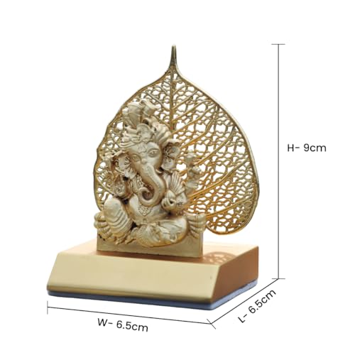 Image of Saugat Traders Diwali Corporate Gift for Clients - Pack of 4 Metal Golden Ganesh Idol for Employees, Office Staff, Family, Colleagues - New Year Housewarming Spiritual Return Gifts