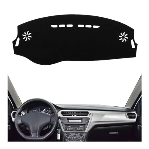 Tapis de couverture de tableau de bord de voiture C-Elysee 2012-2018 pare-soleil