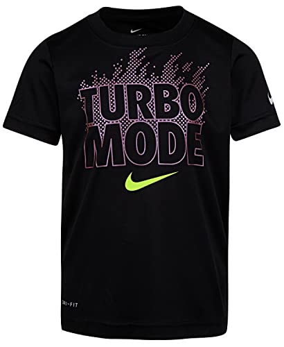 Nike Little Boys Dri-FIT Logo Tee (Black(86F353-023)/P, 7 Years)