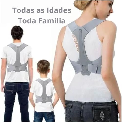 Colete Corretor Postural Alinha Coluna Ajustável Versátil Confortável Ideal Para Todas As Idades Ido