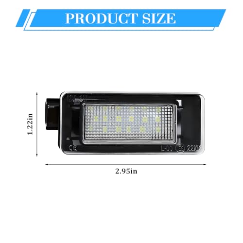 FALVFUN 1 Pair Car LED License Plate Light, High Bright Vehicle Rear Tag Lamp Assembly, Automotive License Plate Lighting Kit Replacement, Compatible with Serena Altima Sentra by FALVFUN - Image 2