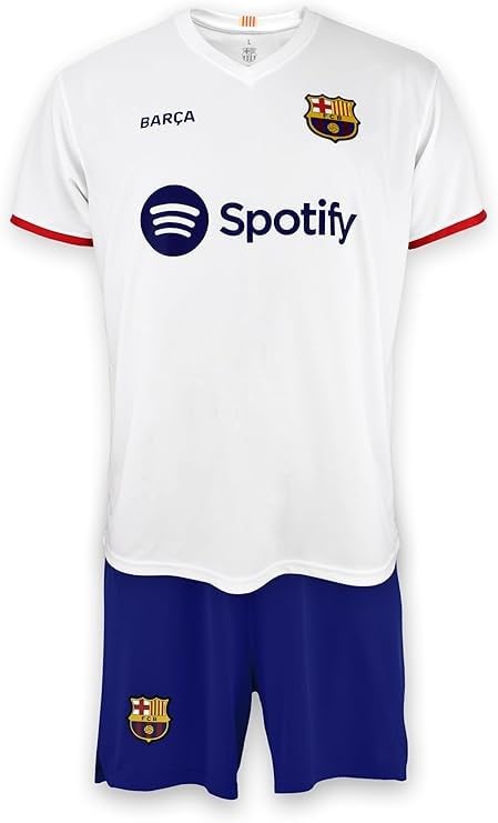 FC Barcelona Conjunto Camiseta y Pantalón Segunda Equipación Temporada 23/24 - Réplica Oficial con Licencia - Talla Niño