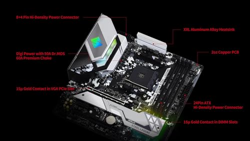 Image of ASRock B550M Steel Legend Supports 3rd Gen AMD AM4 Ryzen / Future AMD Ryzen Processors Motherboard