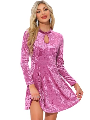 Robe trapèze de Noël en velours Allegra K pour une silhouette affinée aux fêtes