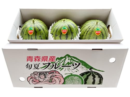 [先行予約]小玉すいか 3玉 姫甘泉(2kg前後×3)[7月下旬より順次発送予定] フルーツ 西瓜 スイカ 小玉 青森県 五所川原市