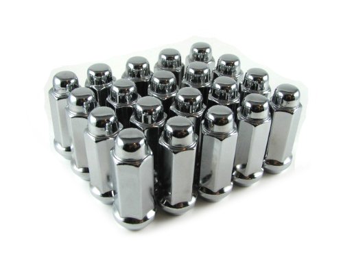 Long Bulge Acorn Lug Nuts 14x2 Chrome 20 Piece Set