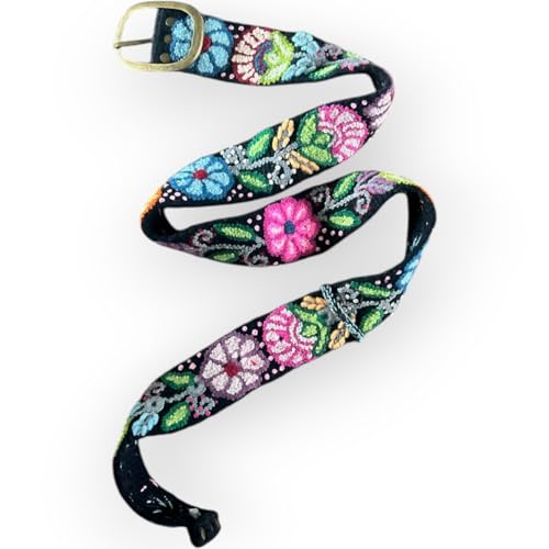 Peruvian Embroidered Flower Belts, Handmade, Colorful - Floral Belt3