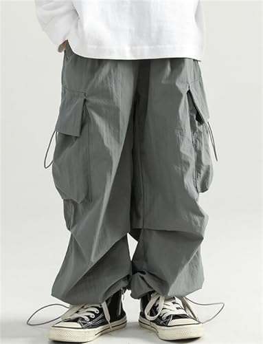SANGTREE Boys' Baggy Cargo Pants Flap Pockets Hiking Trousers Streetwear, 4-14 Years2