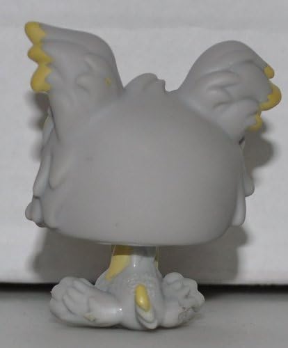 Yorkie #883 (Grey, Purple Eyes, Tan Patches, Clear Plastic Eyes) Littlest Pet Shop (Retired) Collector Toy - LPS Collectible Replacement Single Figure - Loose (OOP Out of Package & Print)