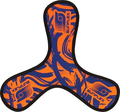 Sunflex® Neopren Cassini Funky Scribble | Leichter Bumerang für Strand und Park | wasserfest | weich | lässt Sich ohne Verletzungsgefahr fangen | extrem robust und für Jede Altersgruppe