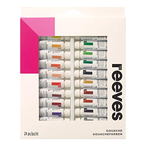 Image of Reeves Gouache Paint-10ml, Set of 24