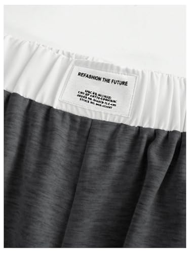 Image of RoseSeek Girl's Baggy Sweatpants Letter Patched Wide Leg Pants Elastic Waist Long Trousers Joggers Trendy